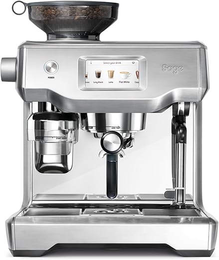 Sage - The Oracle Touch - Bean to Cup Koffiezetapparaat met Automatische Melkopschuimer - Geborsteld Roestvrij Staal
