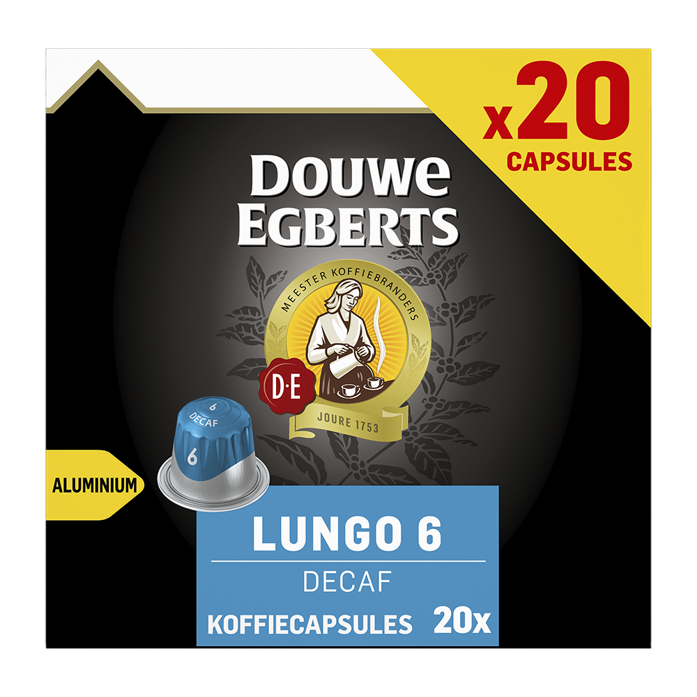 Douwe Egberts Lungo Decaf - 20 koffiecups